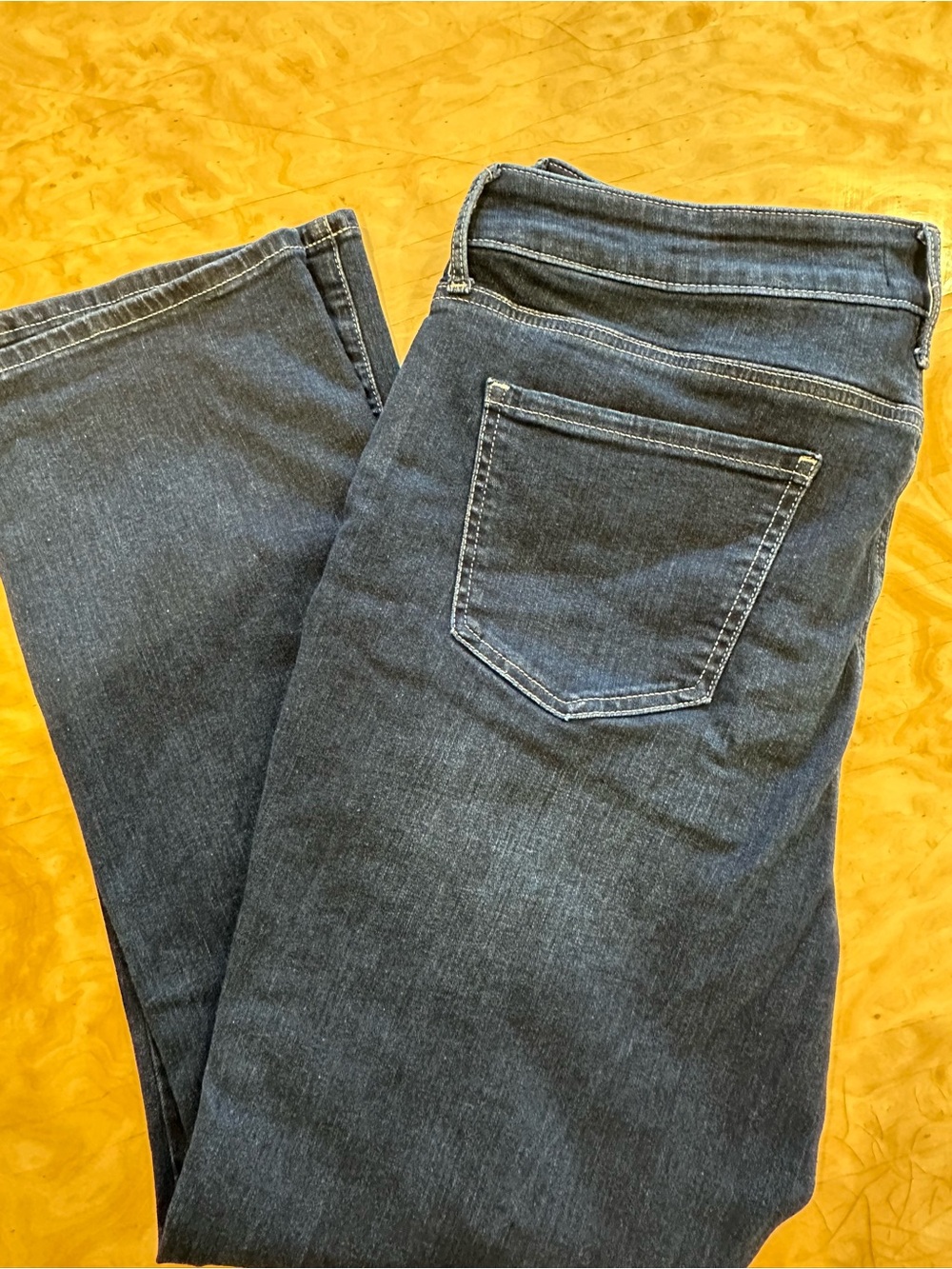 EUC-NYDJ MARILYN STRAIGHT 14P-Indigo Denim Jeans with Branded Button - Picture 5 of 10